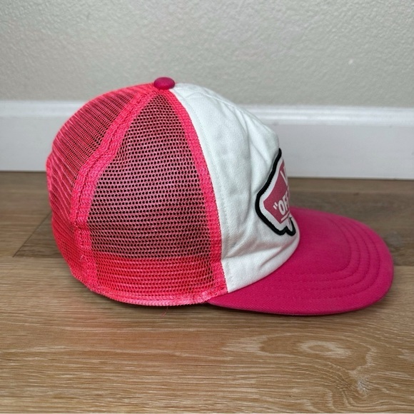 Vans Off the Wall Women's Pink White Snapback Hat - Picture 6 of 11